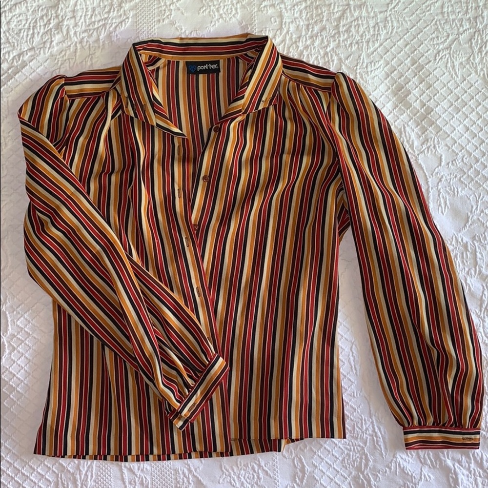 Retro Vintage Stripe Blouse